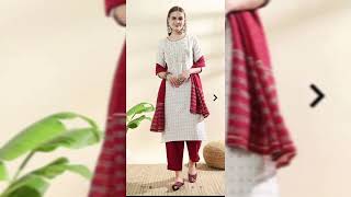 💕 Ajio Kurta With Dupatta Set Haul 2024 💕 Ajio Kurta dupatta For women 💕Ajiolovers haul [upl. by Hajan]