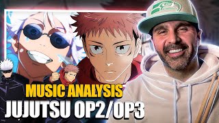 MUSIC DIRECTOR REACTS  Jujutsu Kaisen  OP 2 and OP 3 FULL [upl. by Ydnes]