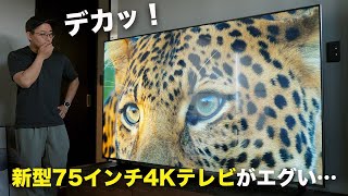 【デカっ！】新型75インチ4K テレビきた！この性能でこの価格はヤバいわ…【ハイセンス2024年モデル】 [upl. by Tesler]