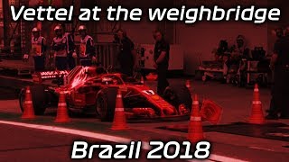 F1  Vettel at the weighbridge  Brazil 2018 [upl. by Scrogan]