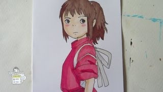 How to draw Chihiro from Spirited Away 荻野 千尋 [upl. by Ruella]