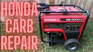 Honda EB4000X Generator Repair  Carburetor Removal amp Cleaning  EB Series [upl. by Rida]