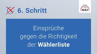 Einsprüche gegen die Richtigkeit der Wählerliste  Betriebsratswahl  Schritt 6 [upl. by Edson]