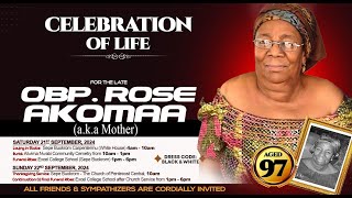 FINAL FUNERAL RITES OF THE LATE OBP ROSE AKOMAA [upl. by Asatan]