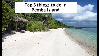 Top 5 things to do in Pemba Island East Africa [upl. by Odrahcir]