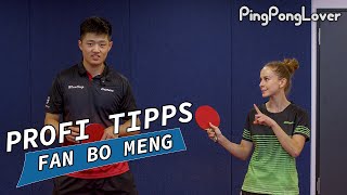 Tischtennis Tipps vom Profi I Ein Training mit Tischtennis WM VizeMeister Fan Bo Meng [upl. by Lokim]