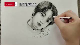 quotTimeLapse Drawing Jungkook from BTS – Watch the Art Come to Lifequot [upl. by Soigroeg]