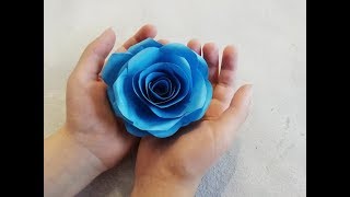 DIY Sehr Einfach und sehr schnell Eine Rose aus Papier basteln [upl. by Niamor]