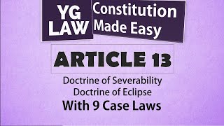 Article 13  Constitution of India [upl. by Siana194]