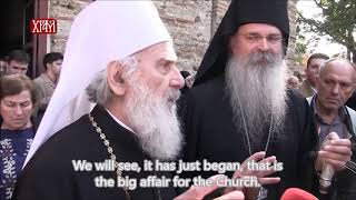 Orthodox Patriarch of Belgrade comments ConstantinopleMoscow schism [upl. by Aletta35]