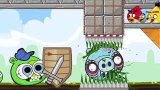 Crush Bad Piggies  3 ANGRY BIRDS TRAP PIGS TO DEATH [upl. by Alehcim]