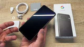 Google Pixel 8 Obsidian Smartphone leistungsstark amp smart durch KI Unboxing amp Android 14 Anleitung [upl. by Rowe]