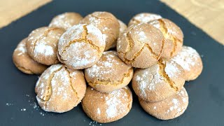 Best Amaretti biscuits recipe  Only 3 ingredients  No flour no butter  done in 1 minute [upl. by Syl]