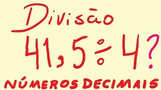 Divisão de Números Decimais 415  4 Dúvida de Aluna [upl. by Ahsikym860]