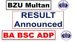 BZU BA BSC Result 2024 Announced [upl. by Daven326]