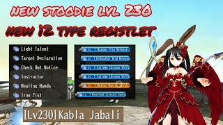 toram online  new stoodie lvl 230 kabla jabali boss igneus amp new registlet  yusagi [upl. by Noivart]