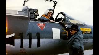 Luftwaffe General Johannes Steinhoff In 1965 Chatting With An F104 Pilot Before Takeoff Germany [upl. by Dnomso645]