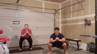 Dec 1  Couple Tabata Workout  Intense  Sweaty  Legs Core [upl. by Neevan211]