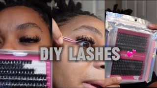 DIY How To Do Your Own Cluster Lashes [upl. by Geri555]