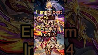 FULL GAMEPLAY💪👆HANABI’s BEST BUILD AND EMBLEM IN 2024 😱 [upl. by Edna235]