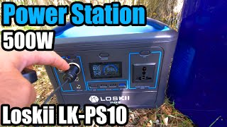 Loskii LKPS10 Portable Power Station LiIon 568Wh USB QC30 500W Pure sine AC Output [upl. by Alol837]