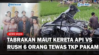 NEWS SEDIH TABRAKAN Maut Kereta Api VS Toyota Rush 6 Orang Tewas TKP Pakam Deli Serdang Sumut [upl. by Roselia45]