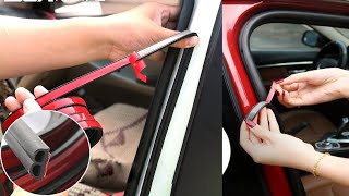 Bshape Car door Rubber Seal Strips  Air  sound proofing seal Tagalog  Kia RIO [upl. by Uchish]