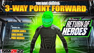 NBA 2K22 NEW GAMEBREAKING POINT FORWARD BUILD W CONTACT DUNKS🔥🔥🔥 BEST BUILD 2K22 [upl. by Sumetra958]