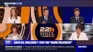 BFMTV  Premier 22h max sur le nouveau plateau avec Maxime Switek début — 4 septembre 2023 [upl. by Drooff]