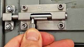 Como instalar colocar CERROJO seguridad en puerta metálica de libro [upl. by Nnyleimaj]