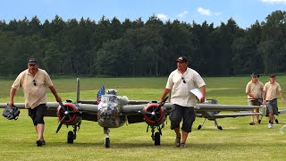 20ft B25 Together With Two Giant Messerschmitt Bf109 G [upl. by Oluas]