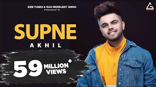 Supne Lyrical Video  Akhil  Punjabi Song [upl. by Emery]