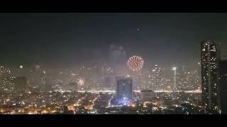 New Years Day 2024 Midnight in Makati Manila Philippines [upl. by Ielhsa]