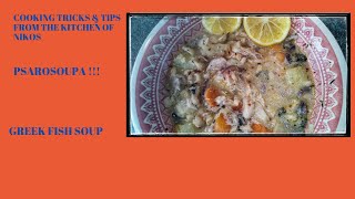 How to make a  Psarosoupa The Greek fish soup [upl. by Nyladgam349]