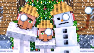 Snowman amp Villager Life FULL ANIMATION  Minecraft Animation [upl. by Eniarol]