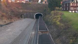 Eastbound loaded coal enters the Gallitzin Tunnellots of power [upl. by Cleopatra]