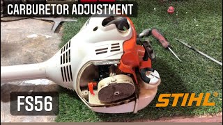 Stihl FS56 Carburetor Adjustment [upl. by Eicnahc907]