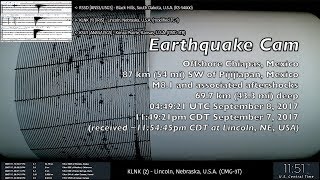 Earthquake Cam  Pijijiapan Mexico M81  982017  地震ウェブカメラ [upl. by Bodi]