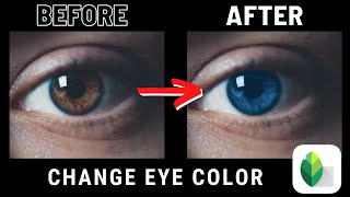 How to change the COLOR of your EYE using Snapseed  Snapseed Editing Tips and Tricks [upl. by Farrow405]