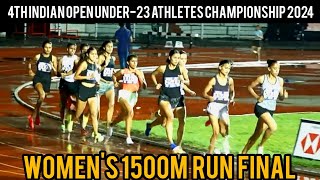 Womens 1500m final  4th Indian Open Under 23 Athletes Championship 2024 [upl. by Tchao]