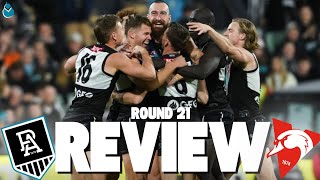 PORT ADELAIDE VS SYDNEY  AFL REVIEW ROUND 21 2O24 [upl. by Crescin949]