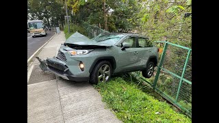 車CAM直擊  意外後現場 荃錦公路近曹公潭 兩車相撞 [upl. by Verdi556]