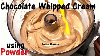 Chocolate Whipped Cream using Whipping Cream Powder ചോക്ലേറ്റ് വിപ്പ്ഡ് ക്രീം [upl. by Abraham]