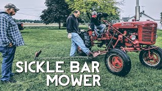 Farmall Super A with Sickle Mower  Installing for the First Time [upl. by Rinna]