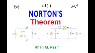 Nortons Theorem  Example amp Practice 411 End Ch Problem 450  LCA 462NewUrduHindi [upl. by Geier]