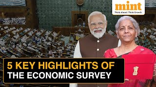 Budget 2024 Economic Survey Explained In 5 Minutes  Key Highlights Of Economic Survey [upl. by Bohlin]