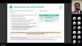 Webinar on Free Zone Taxation under UAE Corporatetax Law [upl. by Sartin]