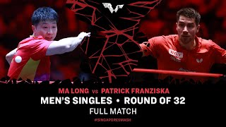 FULL MATCH  Patrick FRANZISKA vs MA Long  MS R32  SingaporeSmash 2024 [upl. by Ydnahs]