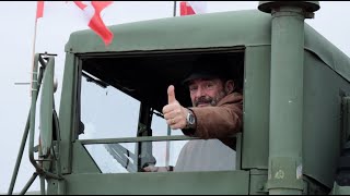 Military Truck Joins Historic Truckers Freedom Convoy  Grande Prairie Alberta Jan 29 2022 [upl. by Kirre347]