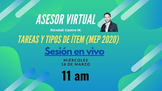 3 Tareas y tipos de ítem MEP 2020 [upl. by Otti]